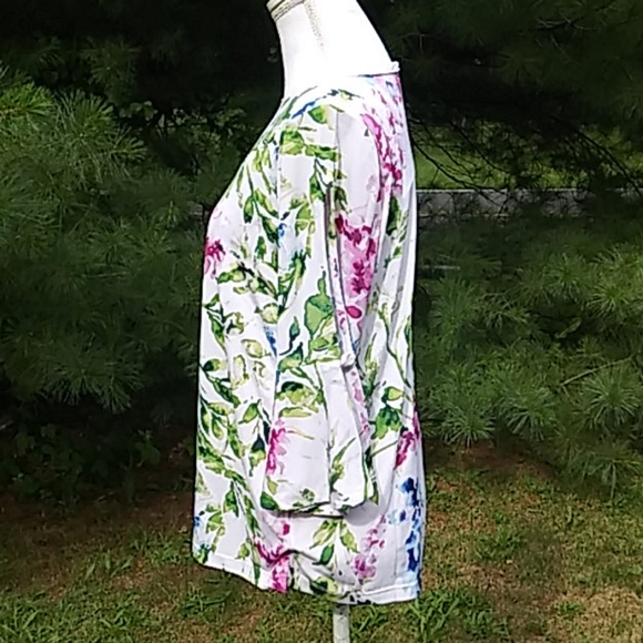 NEW Susan Graver Bateau Neck Split Sleeve Top - Picture 4 of 11